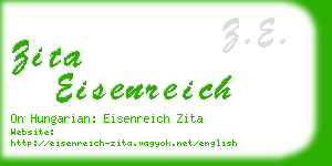 zita eisenreich business card